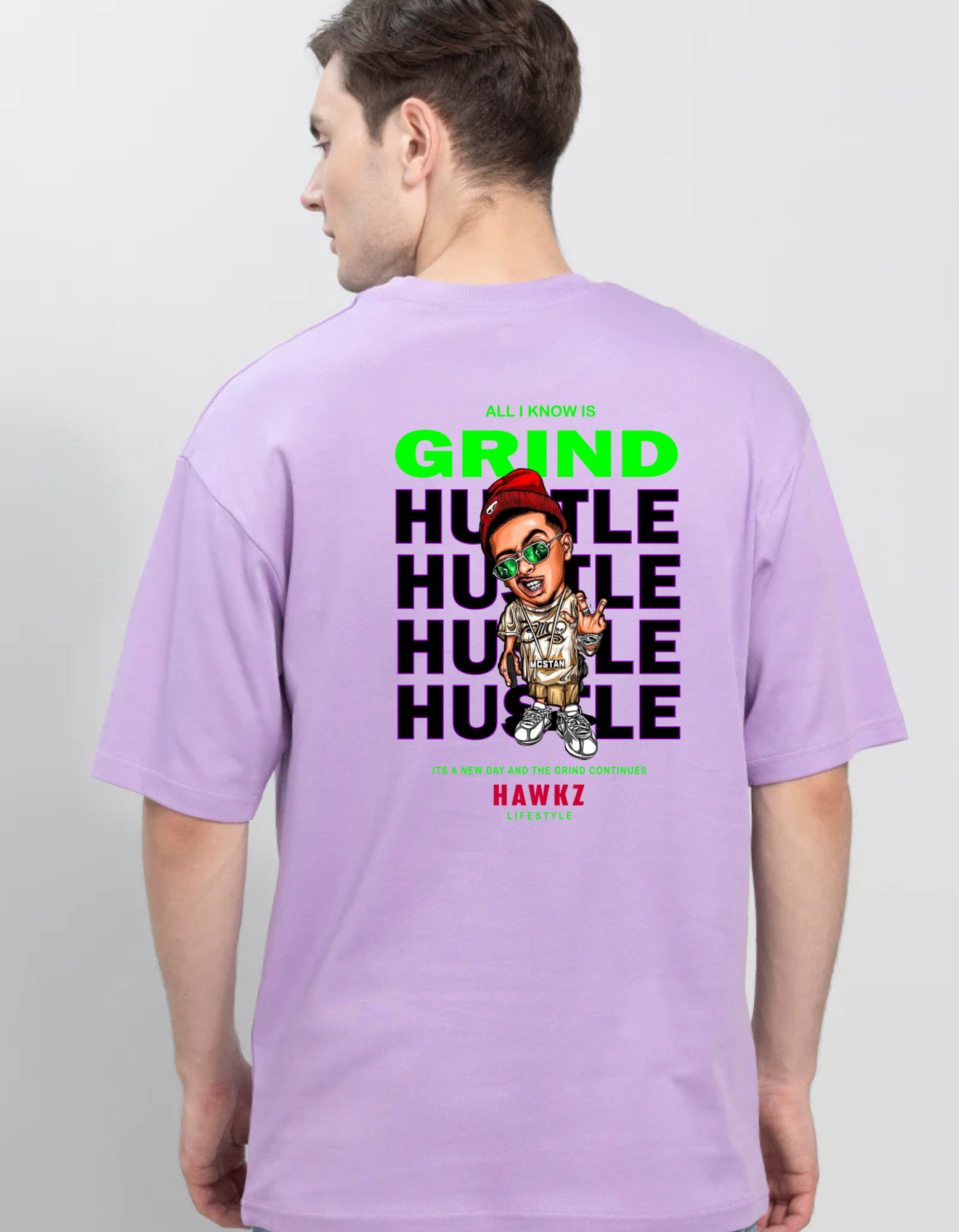 MC Stan Printed Oversized T-shirt for Men - Hawkz Lifestyle