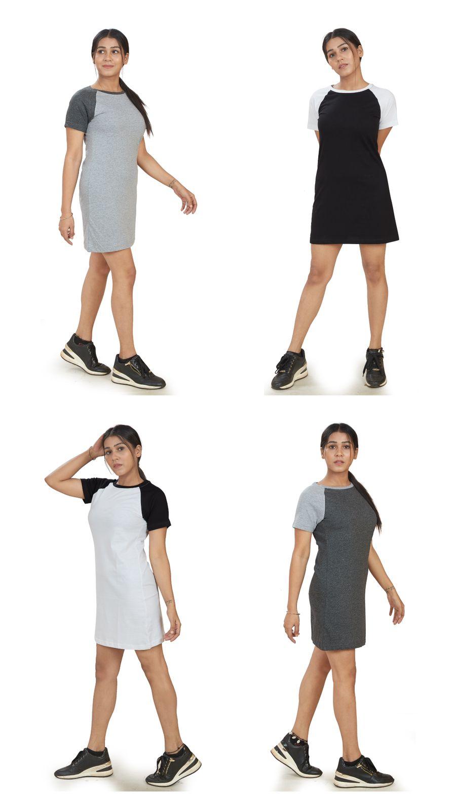 Pick Any 2 – Raglan Women T-Shirt Dress Combo - Hawkz Lifestyle